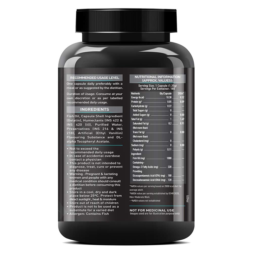 muscleblaze omega 3 fish oil (1000 mg) with 180mg epa and 120mg dha muscleblaze omega 3 fish oil (1000 mg) with 180mg epa and 120mg dha