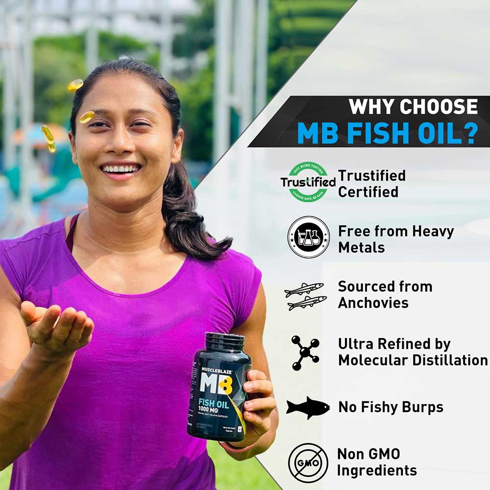 muscleblaze omega 3 fish oil (1000 mg) with 180mg epa and 120mg dha muscleblaze omega 3 fish oil (1000 mg) with 180mg epa and 120mg dha