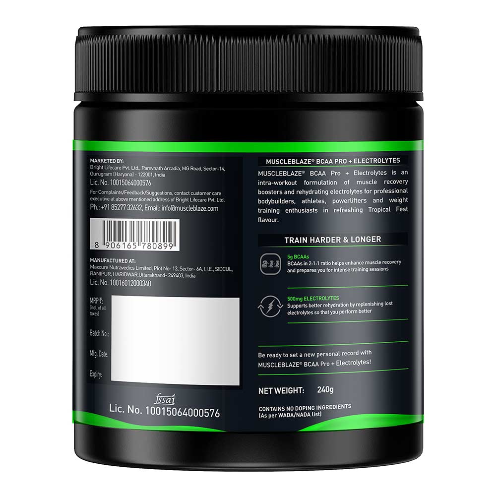 prd_3479189-MuscleBlaze-BCAA-Pro-Essential-Amino-Acids-0.53-lb-30-Servings-Tropical-Fest_o.jpg MuscleBlaze BCAA Pro Essential Amino Acids | 240 g | 30 Servings | MB BCCA - Image 3