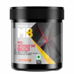 MuscleBlaze PRE Workout 200 Xtreme | 100g | 15 Servings | MB Pre-workout