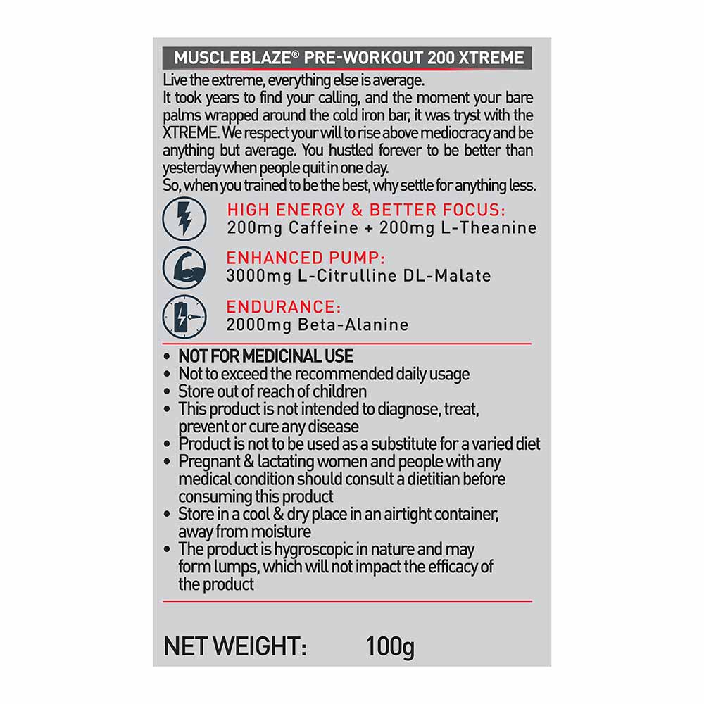 prd_3779893-MuscleBlaze-PRE-Workout-200-Xtreme-0.22-lb-Fruit-Punch_o.jpg MuscleBlaze PRE Workout 200 Xtreme | 100g | 15 Servings | MB Pre-workout - Image 11