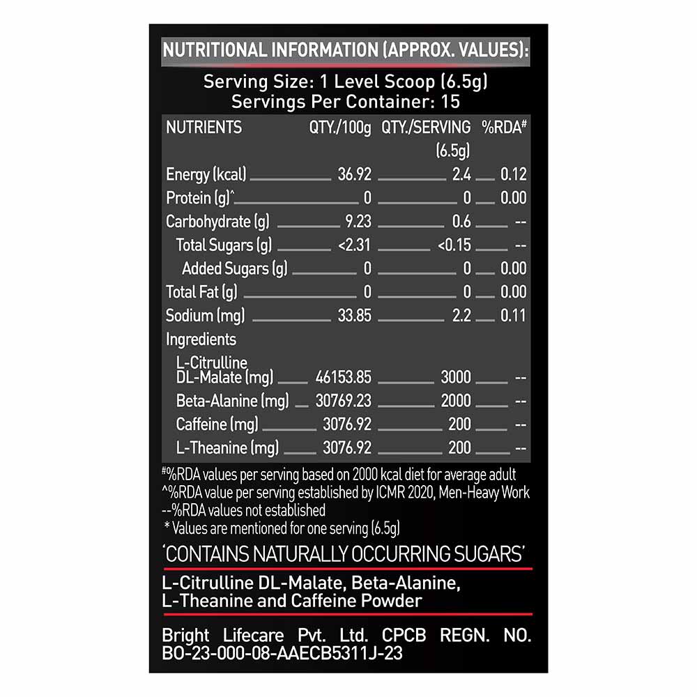prd_3779915-MuscleBlaze-PRE-Workout-200-Xtreme-0.22-lb-Fruit-Punch_o.jpg MuscleBlaze PRE Workout 200 Xtreme | 100g | 15 Servings | MB Pre-workout - Image 5