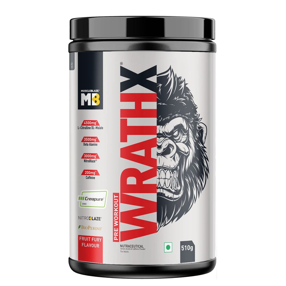 prd_4066899-MuscleBlaze-Pre-Workout-WrathX-1.12-lb-Fruit-Fury_o.jpg MuscleBlaze Pre Workout WrathX | 510g | 30 Servings | MB Pre-workout