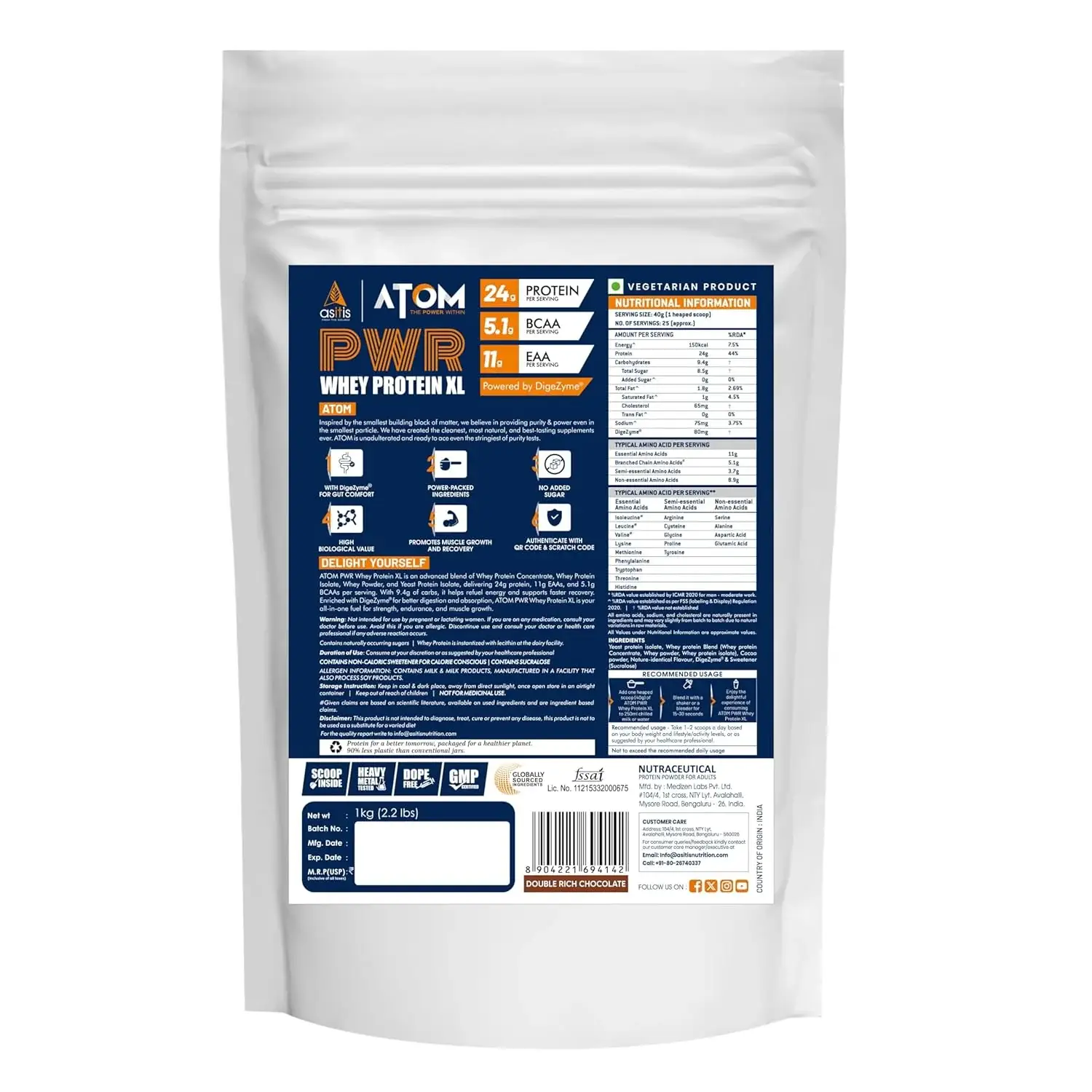as it is atom pwr whey protein xl (1kg / 2.2lbs) atom whey protein double rich chocolate flavor as it is atom pwr whey protein xl (1kg / 2.2lbs) atom whey protein double rich chocolate flavor